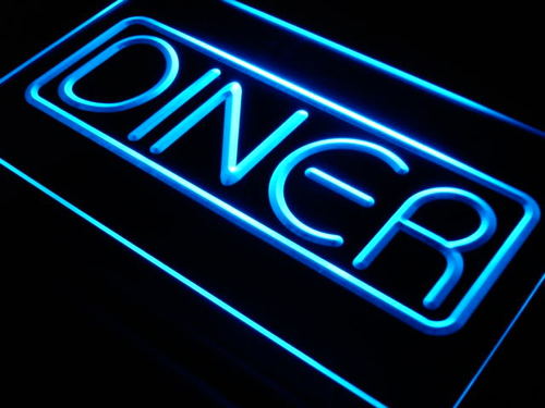 Diner Cafe Restaurant Food LED Neon Light Sign